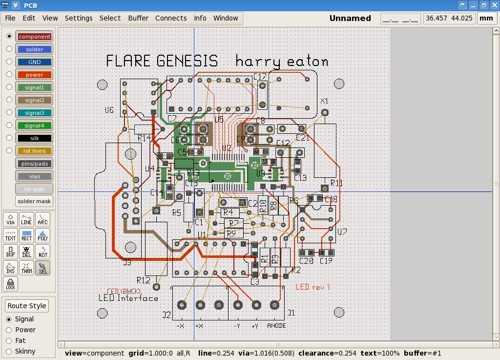 PCB - An interactive printed circuit board editor.